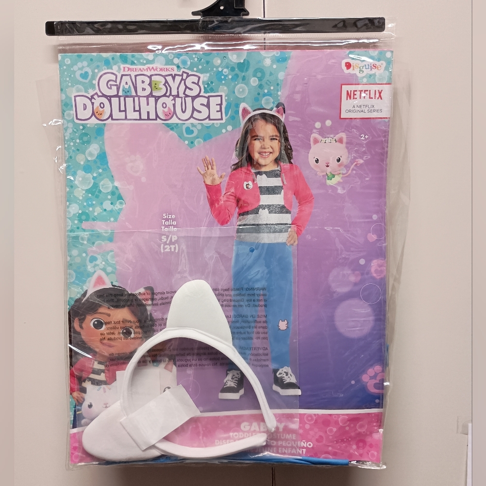 NWT Gabby's Dollhouse Gabby Toddler Costume (2T)